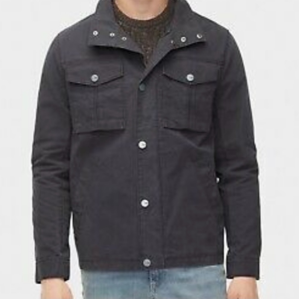 UGG Men’s Cohen Waxed Cotton Jacket Off Black/Slate Grey Canvas